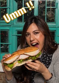 Sándwich de pernil carnudito